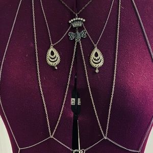 Handmade harness style necklace.